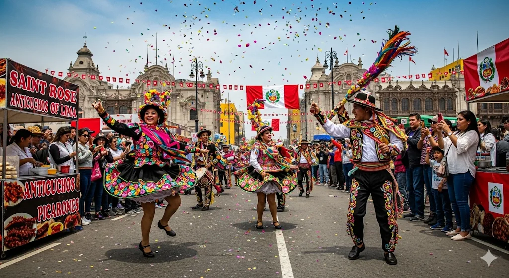 Danzas en Dia de Santa Rosa de Lima