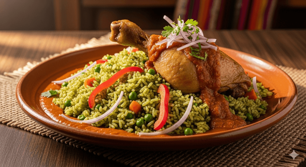 Arroz con Pollo Peruano: sabor, color y tradición en un solo plato Arroz con Pollo Peruano: sabor, color y tradición en un solo plato